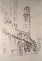 Piazza dei Signori, Verona, 19. Jahrhundert